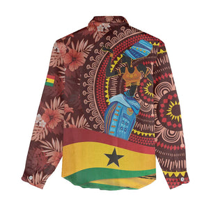 Panafest Women Casual Shirt Ghana Tropical African Pattern