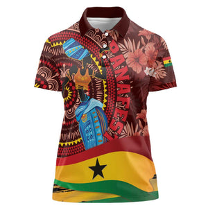 Panafest Women Polo Shirt Ghana Tropical African Pattern