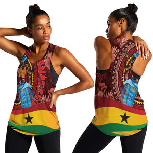 Panafest Women Racerback Tank Ghana Tropical African Pattern