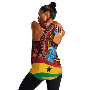 Panafest Women Racerback Tank Ghana Tropical African Pattern