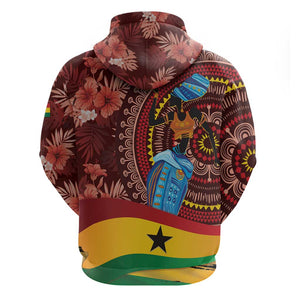 Panafest Zip Hoodie Ghana Tropical African Pattern