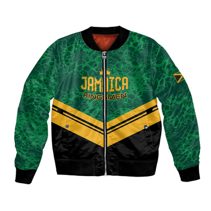 Custom Jamaica 2026 Kingsmen Cricket Bomber Jacket We Are Tallawah