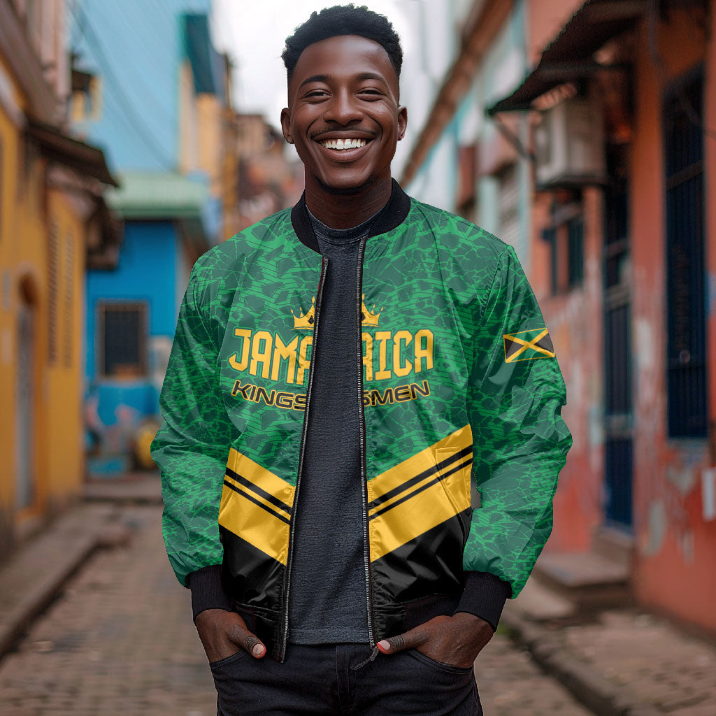 Custom Jamaica 2026 Kingsmen Cricket Bomber Jacket We Are Tallawah