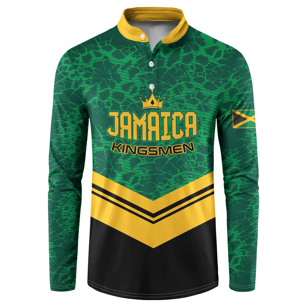 Custom Jamaica 2026 Kingsmen Cricket Button Sweatshirt We Are Tallawah