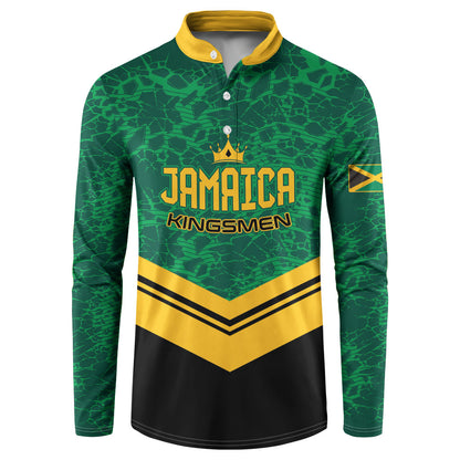 Custom Jamaica 2026 Kingsmen Cricket Button Sweatshirt We Are Tallawah