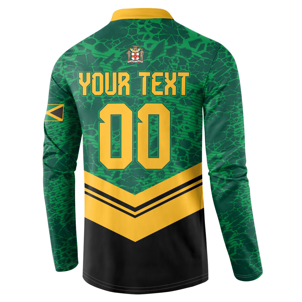 Custom Jamaica 2026 Kingsmen Cricket Button Sweatshirt We Are Tallawah