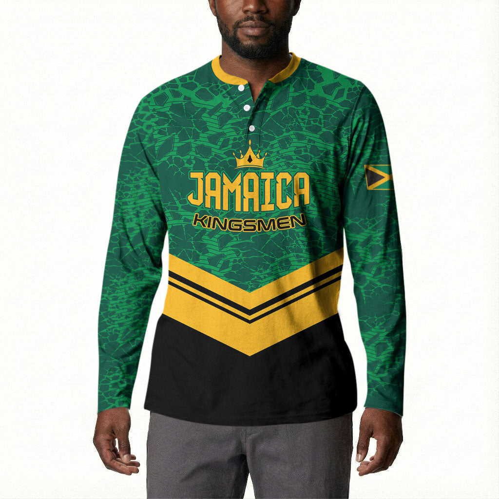 Custom Jamaica 2026 Kingsmen Cricket Button Sweatshirt We Are Tallawah