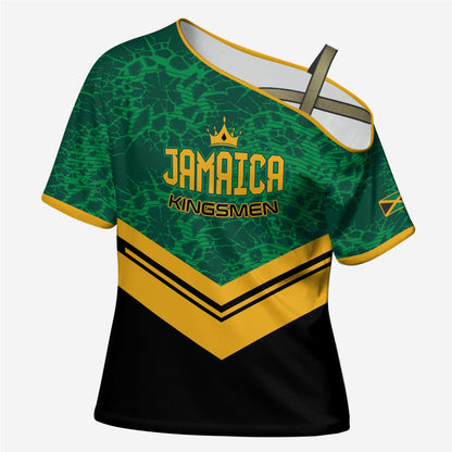 Custom Jamaica 2026 Kingsmen Cricket Cross Shoulder Shirt We Are Tallawah