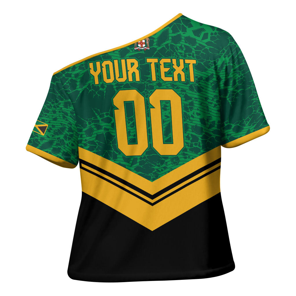 Custom Jamaica 2026 Kingsmen Cricket Cross Shoulder Shirt We Are Tallawah