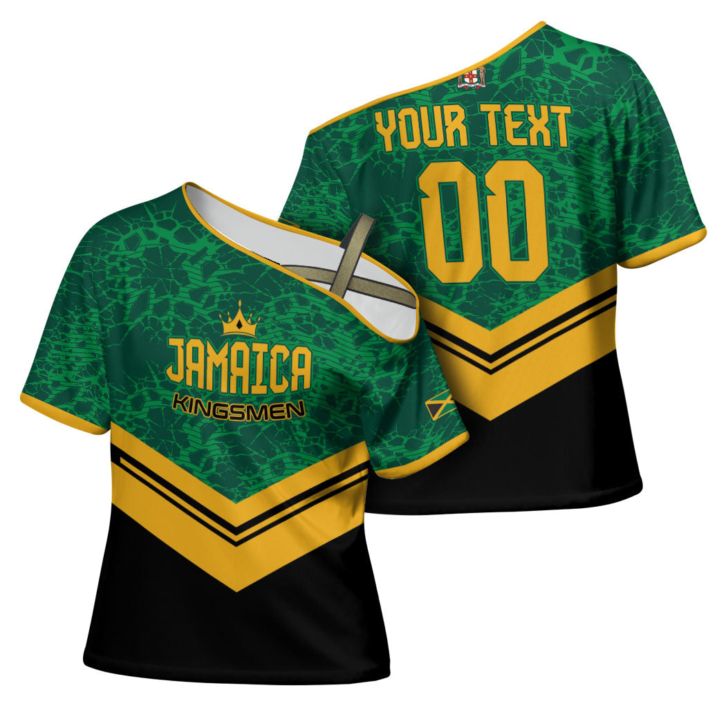 Custom Jamaica 2026 Kingsmen Cricket Cross Shoulder Shirt We Are Tallawah
