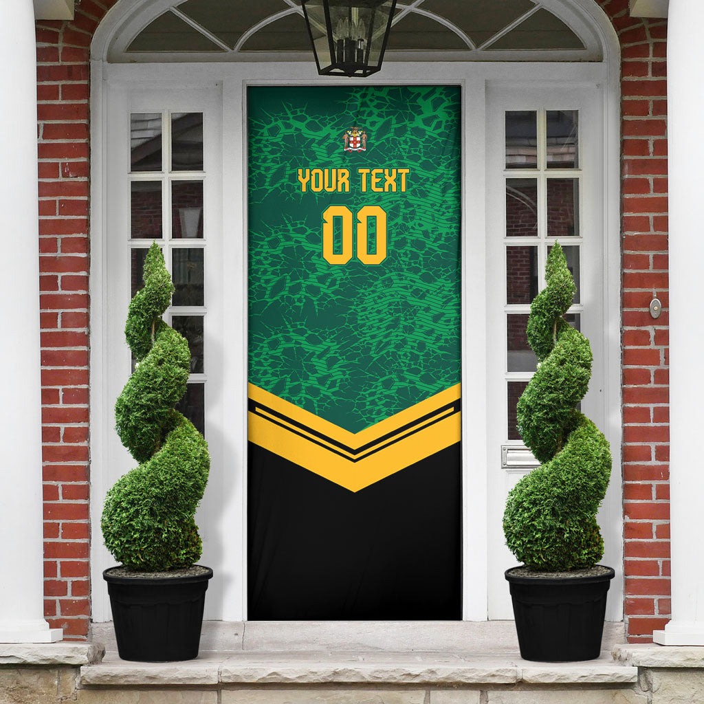 Custom Jamaica 2026 Kingsmen Cricket Door Cover We Are Tallawah