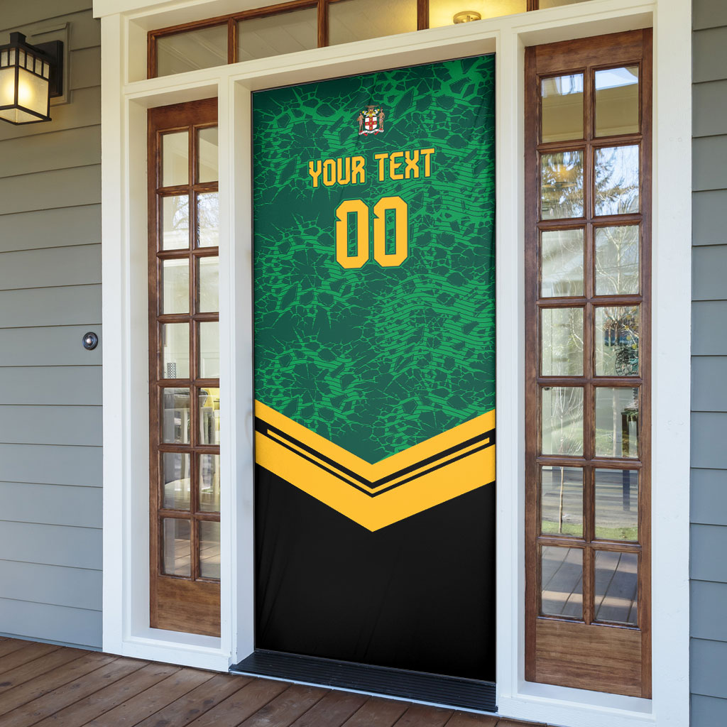 Custom Jamaica 2026 Kingsmen Cricket Door Cover We Are Tallawah