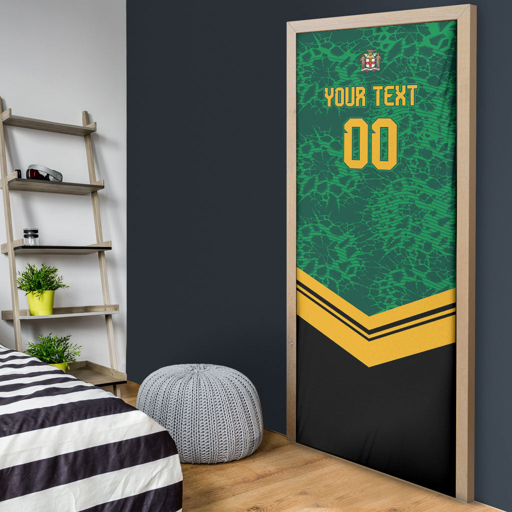 Custom Jamaica 2026 Kingsmen Cricket Door Cover We Are Tallawah