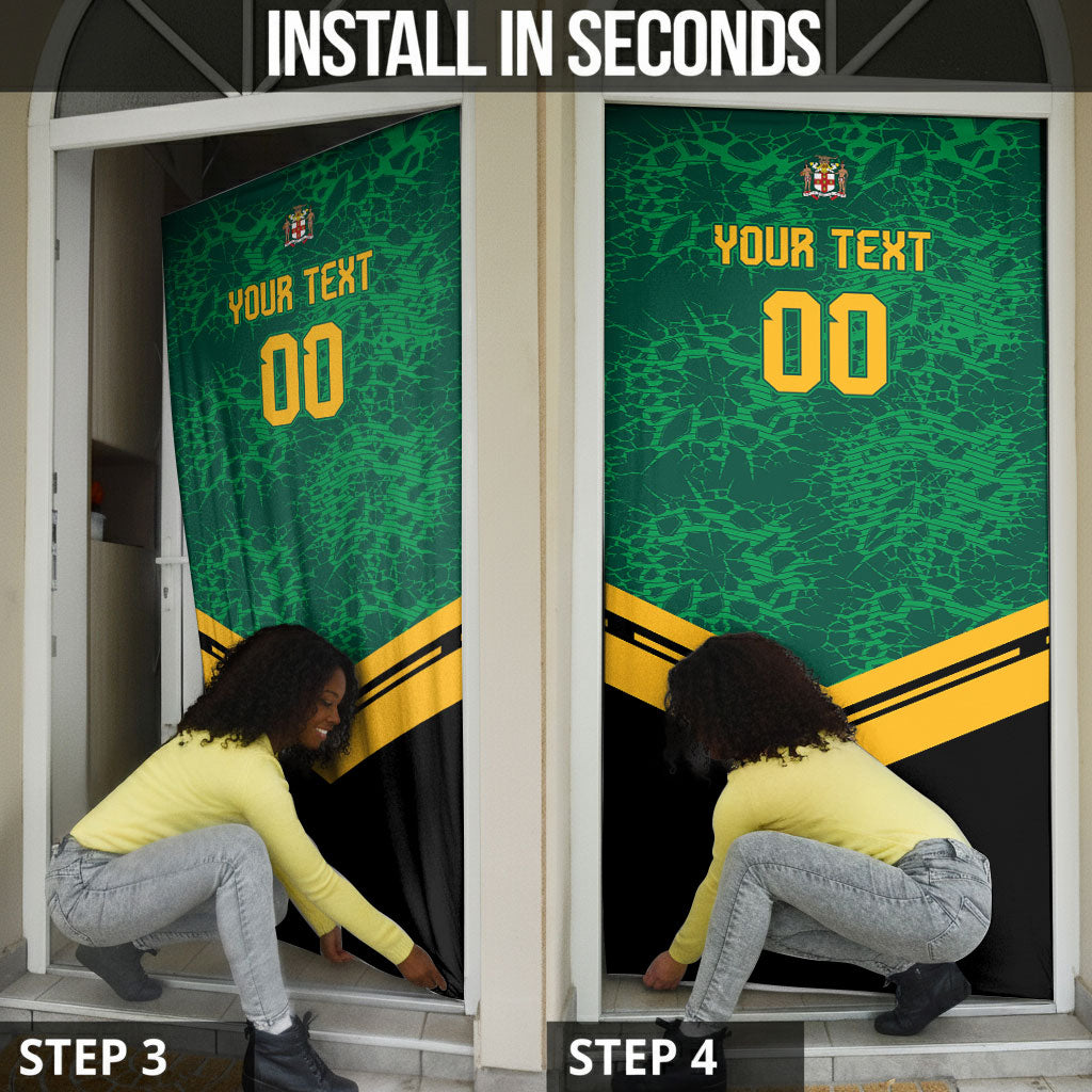 Custom Jamaica 2026 Kingsmen Cricket Door Cover We Are Tallawah