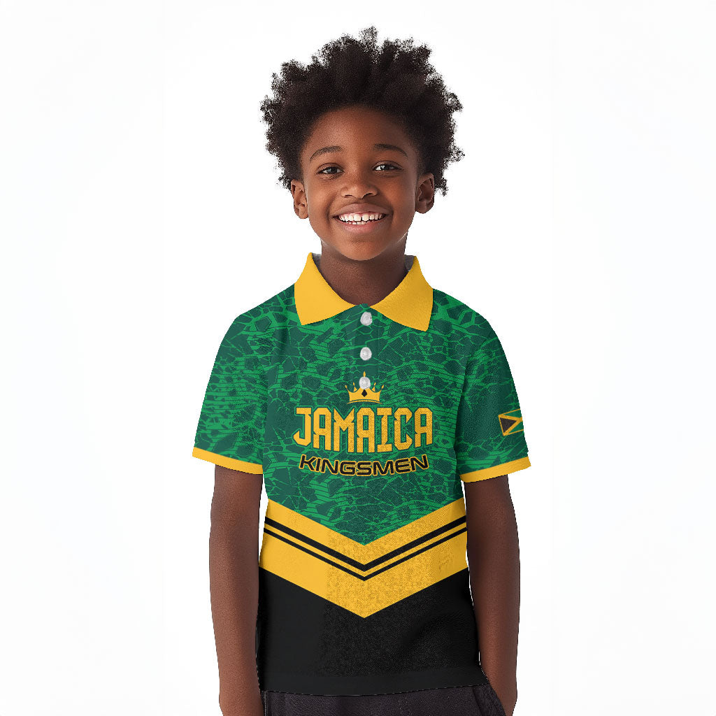 Custom Jamaica 2026 Kingsmen Cricket Kid Polo Shirt We Are Tallawah