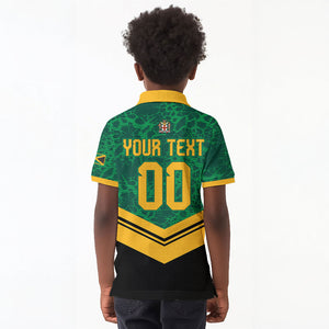 Custom Jamaica 2026 Kingsmen Cricket Kid Polo Shirt We Are Tallawah