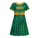 Custom Jamaica 2026 Kingsmen Cricket Kid Short Sleeve Dress We Are Tallawah