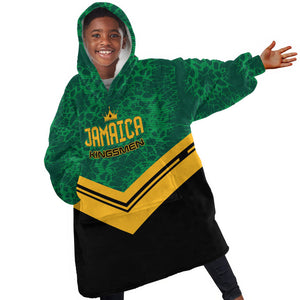 Custom Jamaica 2026 Kingsmen Cricket Kid Wearable Blanket Hoodie We Are Tallawah