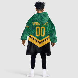 Custom Jamaica 2026 Kingsmen Cricket Kid Wearable Blanket Hoodie We Are Tallawah