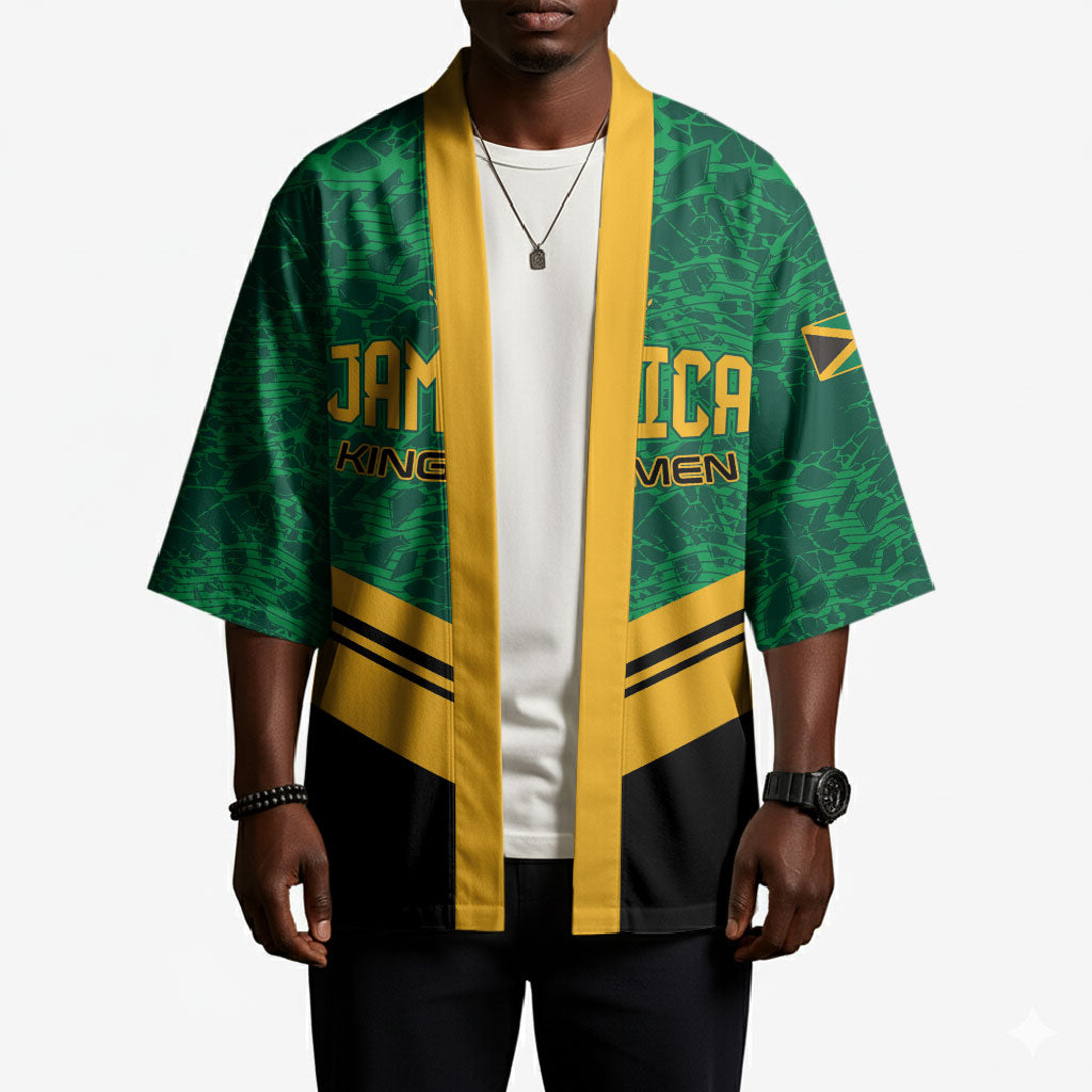 Custom Jamaica 2026 Kingsmen Cricket Kimono We Are Tallawah