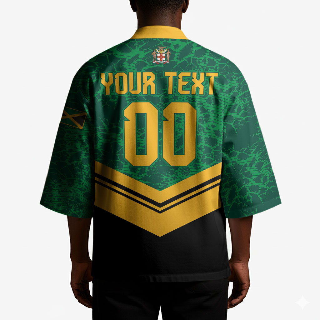 Custom Jamaica 2026 Kingsmen Cricket Kimono We Are Tallawah