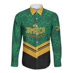 Custom Jamaica 2026 Kingsmen Cricket Long Sleeve Button Shirt We Are Tallawah