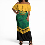 Custom Jamaica 2026 Kingsmen Cricket Off Shoulder Maxi Dress We Are Tallawah