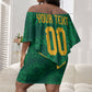 Custom Jamaica 2026 Kingsmen Cricket Off Shoulder Short Dress We Are Tallawah
