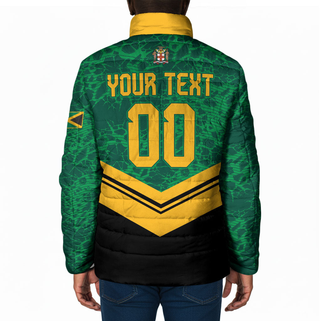 Custom Jamaica 2026 Kingsmen Cricket Padded Jacket We Are Tallawah