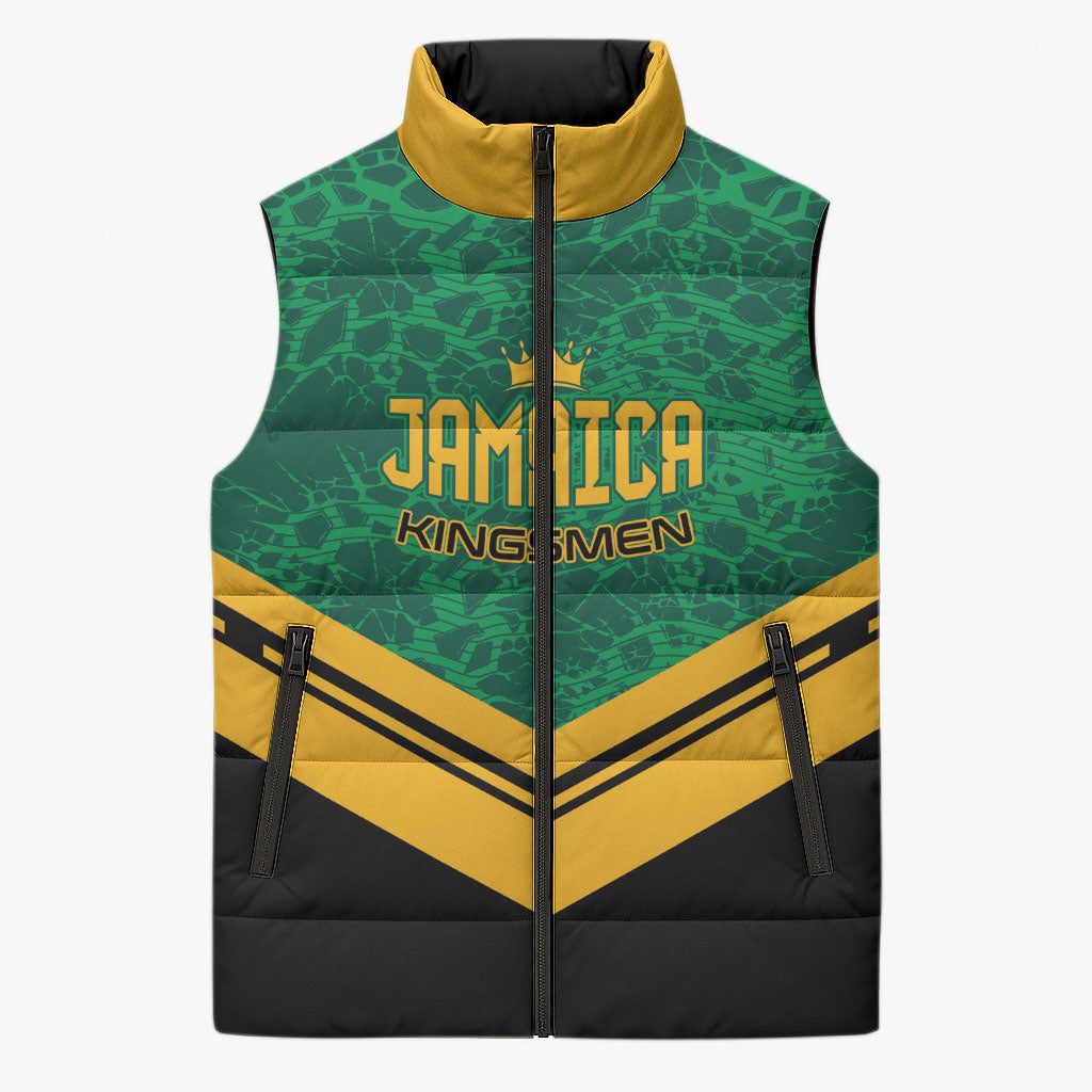 Custom Jamaica 2026 Kingsmen Cricket Sleeveless Puffer Jacket We Are Tallawah