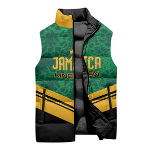 Custom Jamaica 2026 Kingsmen Cricket Sleeveless Puffer Jacket We Are Tallawah