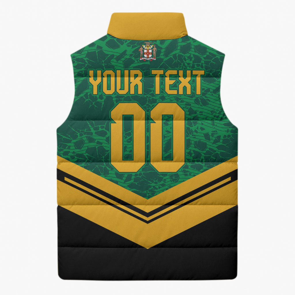 Custom Jamaica 2026 Kingsmen Cricket Sleeveless Puffer Jacket We Are Tallawah