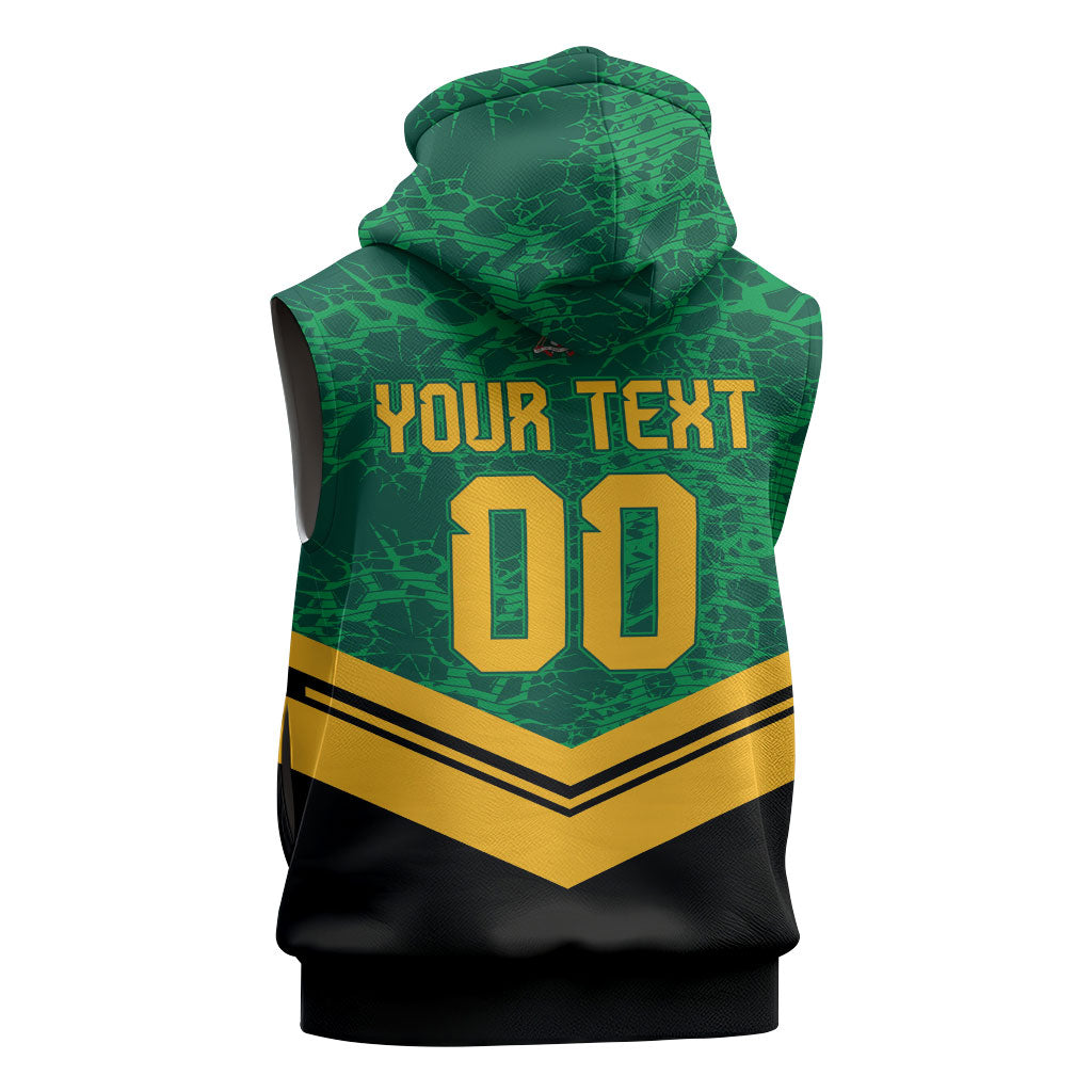 Custom Jamaica 2026 Kingsmen Cricket Sleeveless Zip Hoodie We Are Tallawah