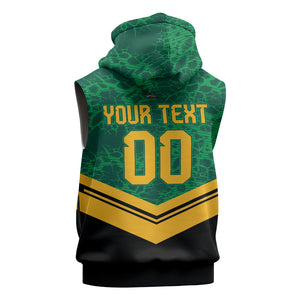 Custom Jamaica 2026 Kingsmen Cricket Sleeveless Zip Hoodie We Are Tallawah