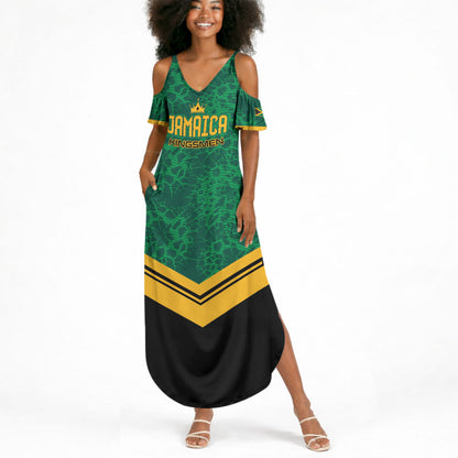 Custom Jamaica 2026 Kingsmen Cricket Summer Maxi Dress We Are Tallawah