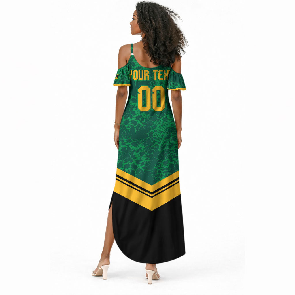 Custom Jamaica 2026 Kingsmen Cricket Summer Maxi Dress We Are Tallawah
