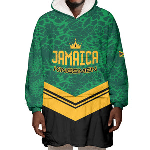 Custom Jamaica 2026 Kingsmen Cricket Wearable Blanket Hoodie We Are Tallawah