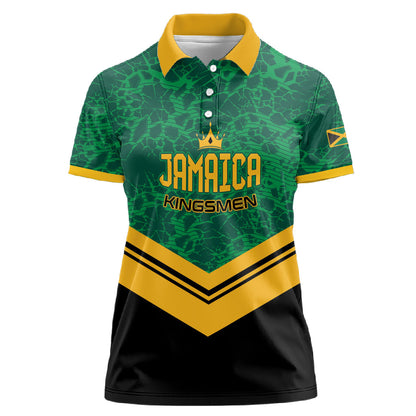 Custom Jamaica 2026 Kingsmen Cricket Women Polo Shirt We Are Tallawah