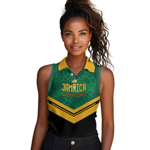 Custom Jamaica 2026 Kingsmen Cricket Women Sleeveless Polo Shirt We Are Tallawah