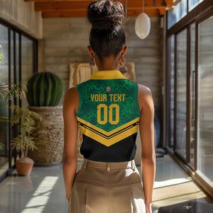 Custom Jamaica 2026 Kingsmen Cricket Women Sleeveless Polo Shirt We Are Tallawah