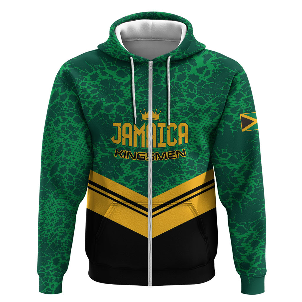Custom Jamaica 2026 Kingsmen Cricket Zip Hoodie We Are Tallawah