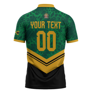 Custom Jamaica 2026 Kingsmen Cricket Zipper Polo Shirt We Are Tallawah