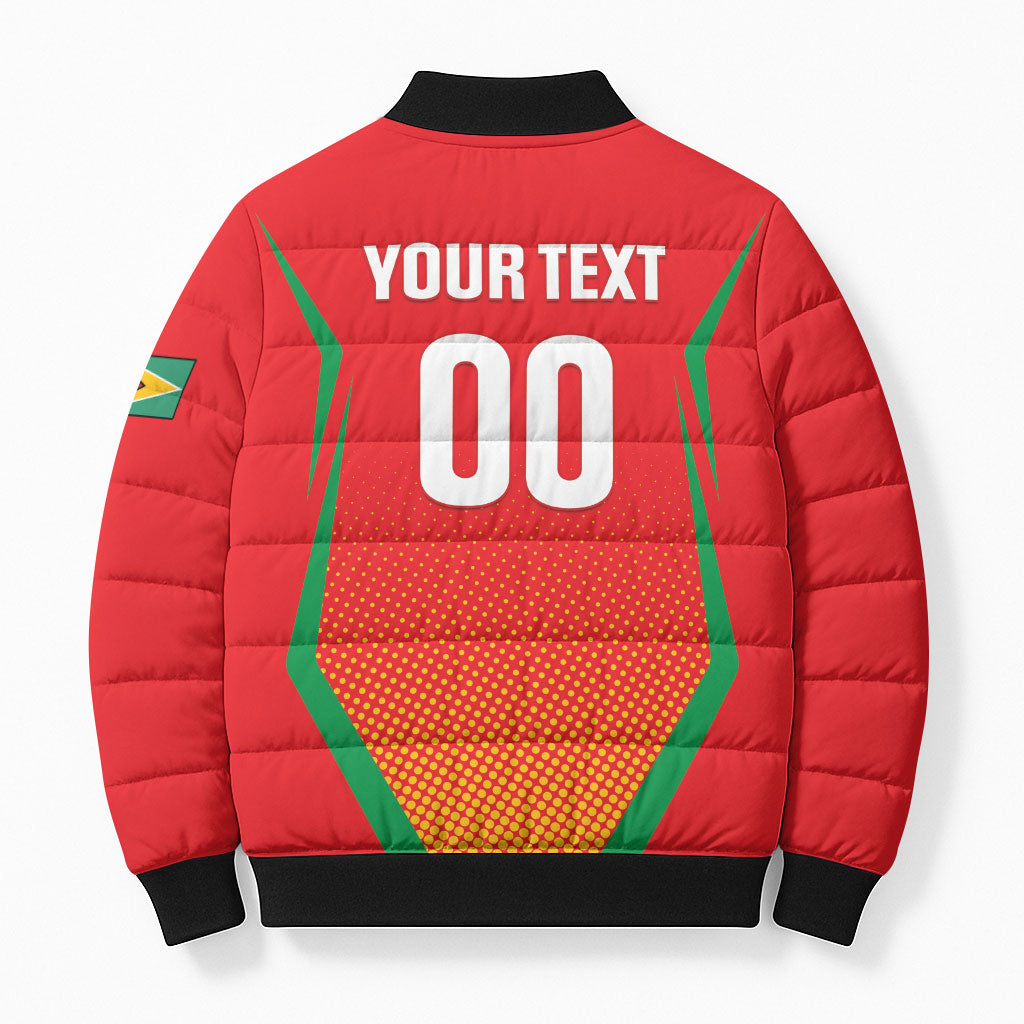 Custom Guyana 2026 Amazon Warriors Cricket Bomber Puffer Jacket Go Champions