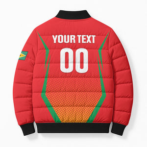 Custom Guyana 2026 Amazon Warriors Cricket Bomber Puffer Jacket Go Champions