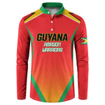 Custom Guyana 2026 Amazon Warriors Cricket Button Sweatshirt Go Champions