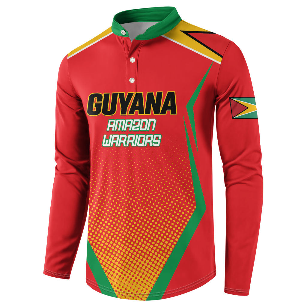 Custom Guyana 2026 Amazon Warriors Cricket Button Sweatshirt Go Champions