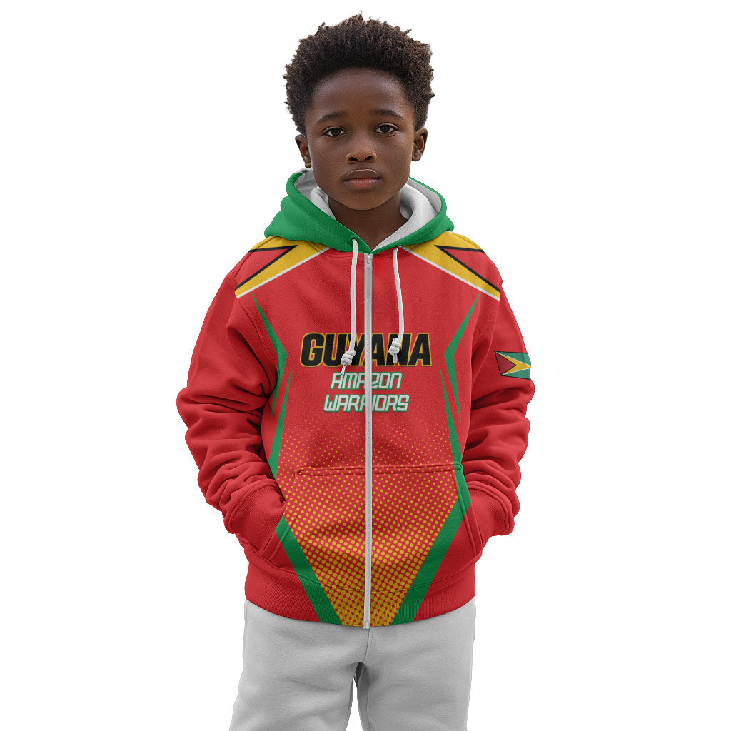 Custom Guyana 2026 Amazon Warriors Cricket Kid Hoodie Go Champions