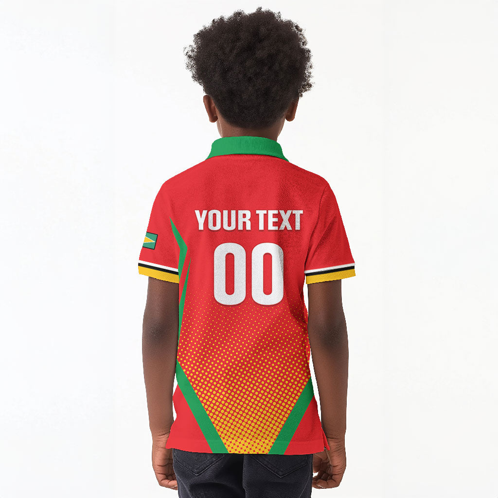 Custom Guyana 2026 Amazon Warriors Cricket Kid Polo Shirt Go Champions