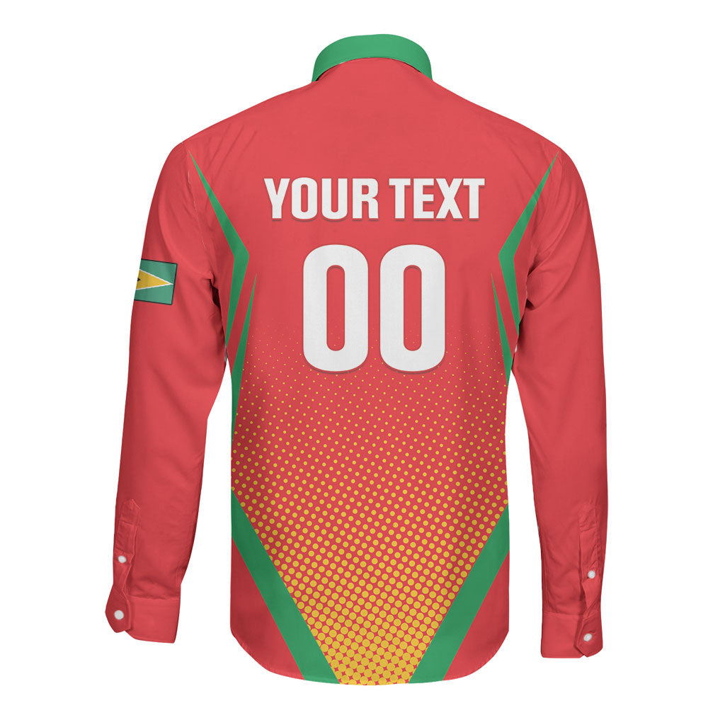 Custom Guyana 2026 Amazon Warriors Cricket Long Sleeve Button Shirt Go Champions