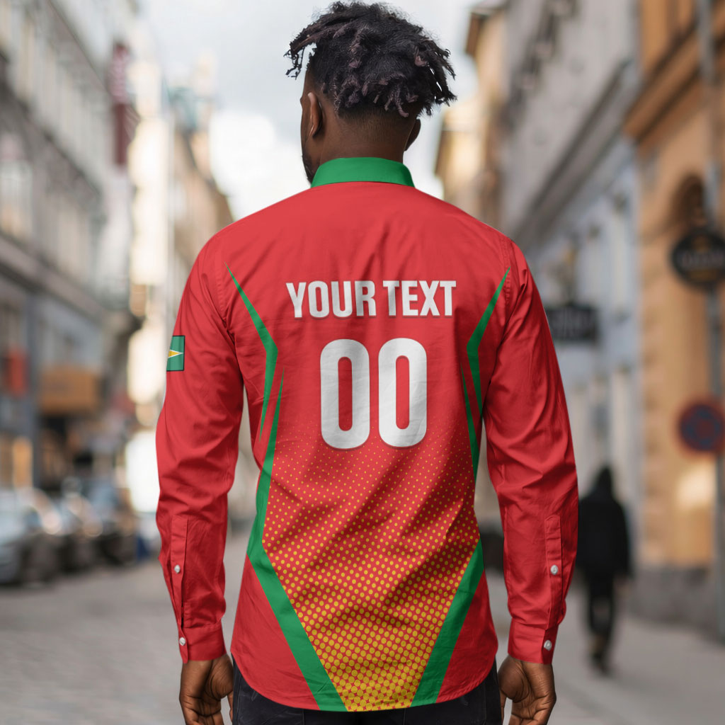 Custom Guyana 2026 Amazon Warriors Cricket Long Sleeve Button Shirt Go Champions